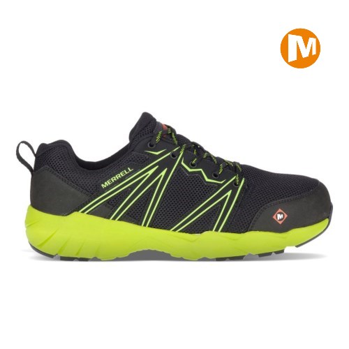 Merrell Fullbench Superlite Alloy Toe Sicherheitsschuhe Herren Schwarz/Grün [DE-IJKSU]